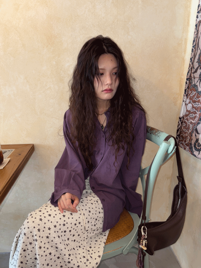 테이퍼드 코튼 셔츠