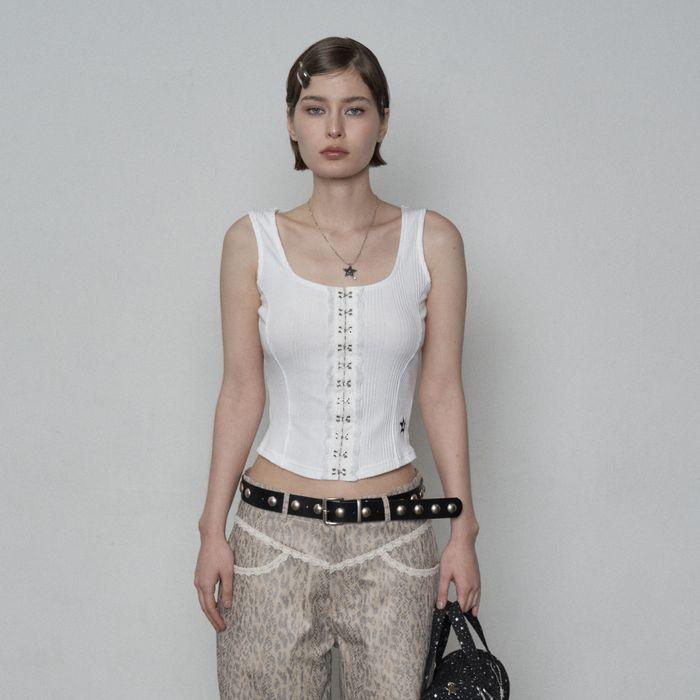 LACE HOOK SLEEVELESS / WHITE