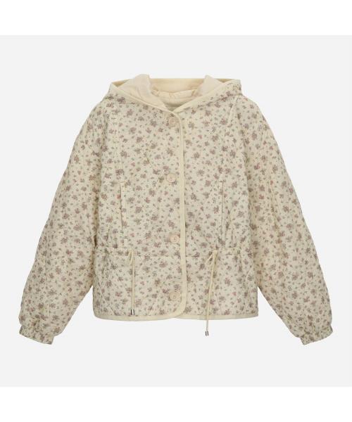 플라워 패턴 후드 점퍼_T256MJP321W
