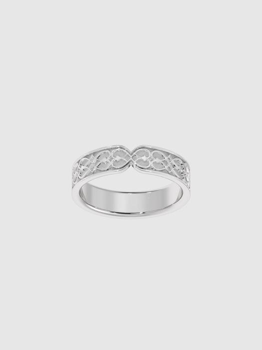 Heart pattern etching couple ring(women)