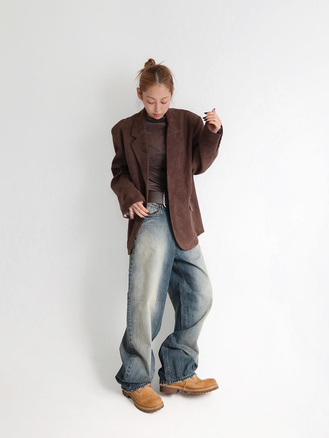 휘슬 스웨이드 블레이저 (2color)