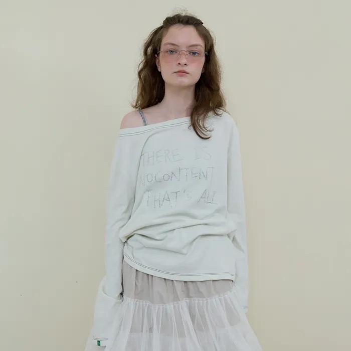 231. Off Shoulder Plain T _ Ivory