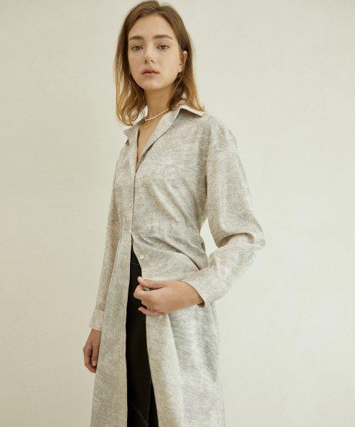 SILKY SHIRT DRESS-BE