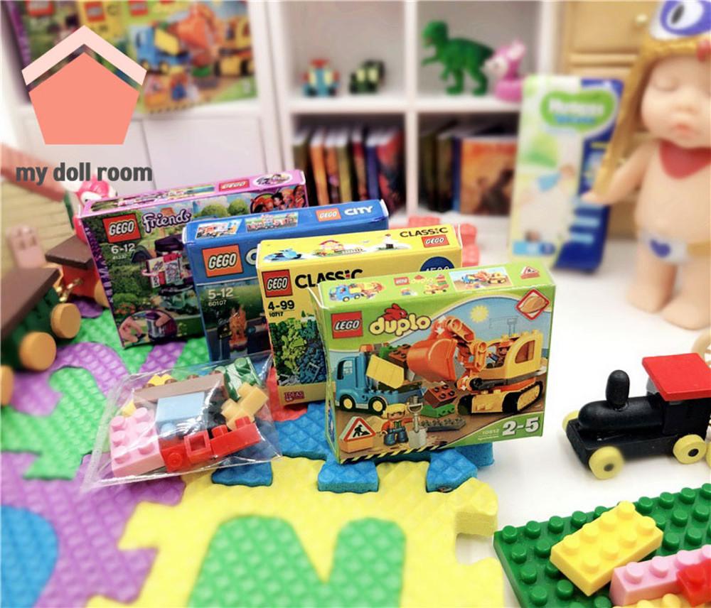 미니어처 레고 4개 세트 룸박스 돌하우스 마이돌룸