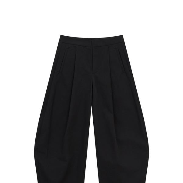 balloon pintuck cotton pants