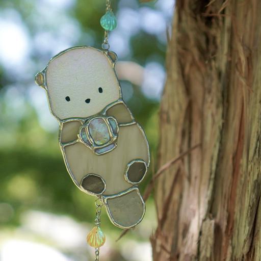 🦦💙아기해달 가리비 파티 유리 썬캐쳐