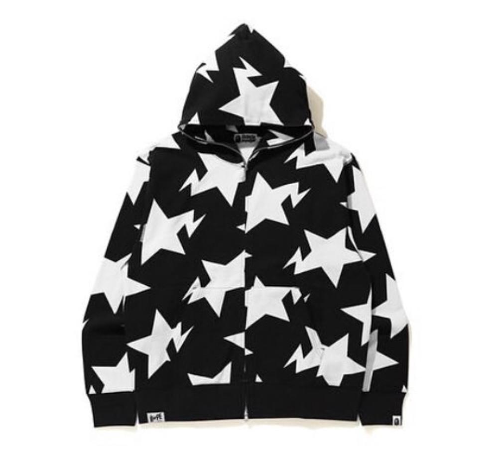 [베이프정품] 릴랙시드 스타 패턴 후드집업 RELAXED STA PATTERN FULL ZIP HOODIE