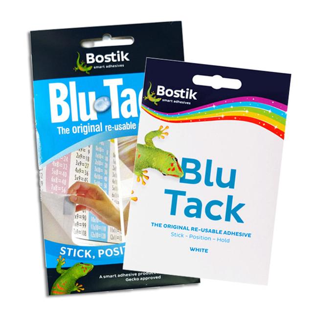[블루택]  블루 75g  + 화이트  / blutack, 무독성 접착제, 재사용 점착제, 찰흙대용 , 점토 놀이, 벽에 사진붙이기, 소품고정, 풀, 테이프