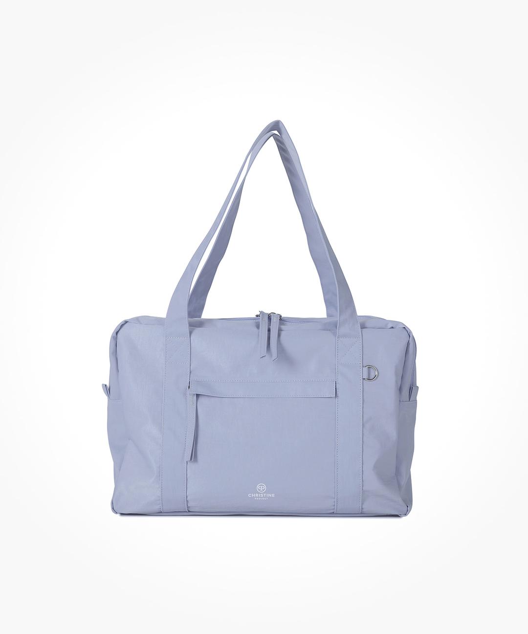 LITE TWO ZIPPER NYLON BAG LARGE(BLUE ICE)