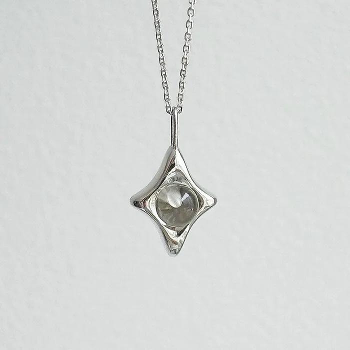 [silver925] Star tinsel necklace [crystal]