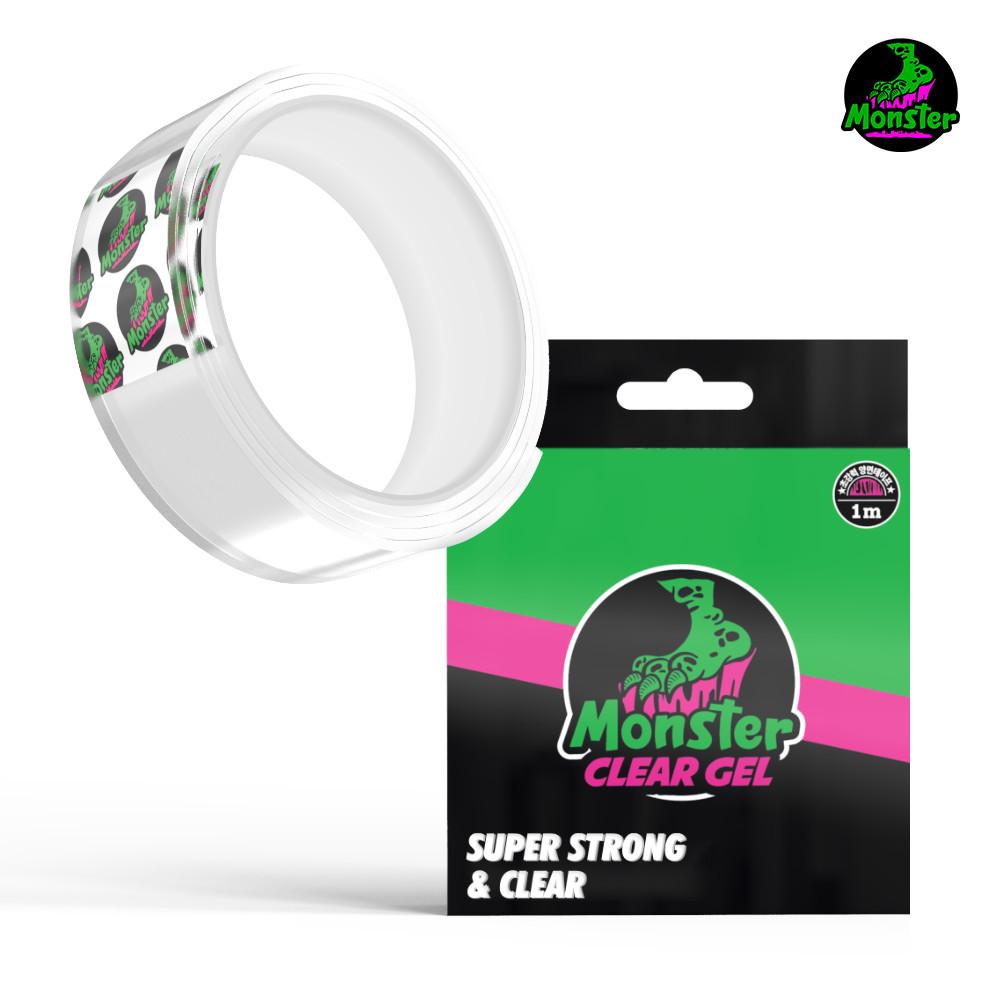 몬스터 클리어 겔 1m 초강력 양면테이프 실리콘 아크릴 강력 투명 폼 블랙박스 접착 차량용