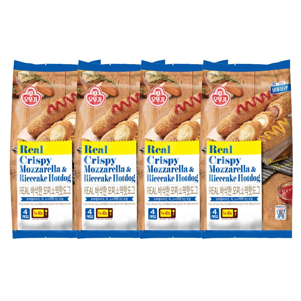 오뚜기 리얼 바삭한 모짜소떡핫도그 400g 4개