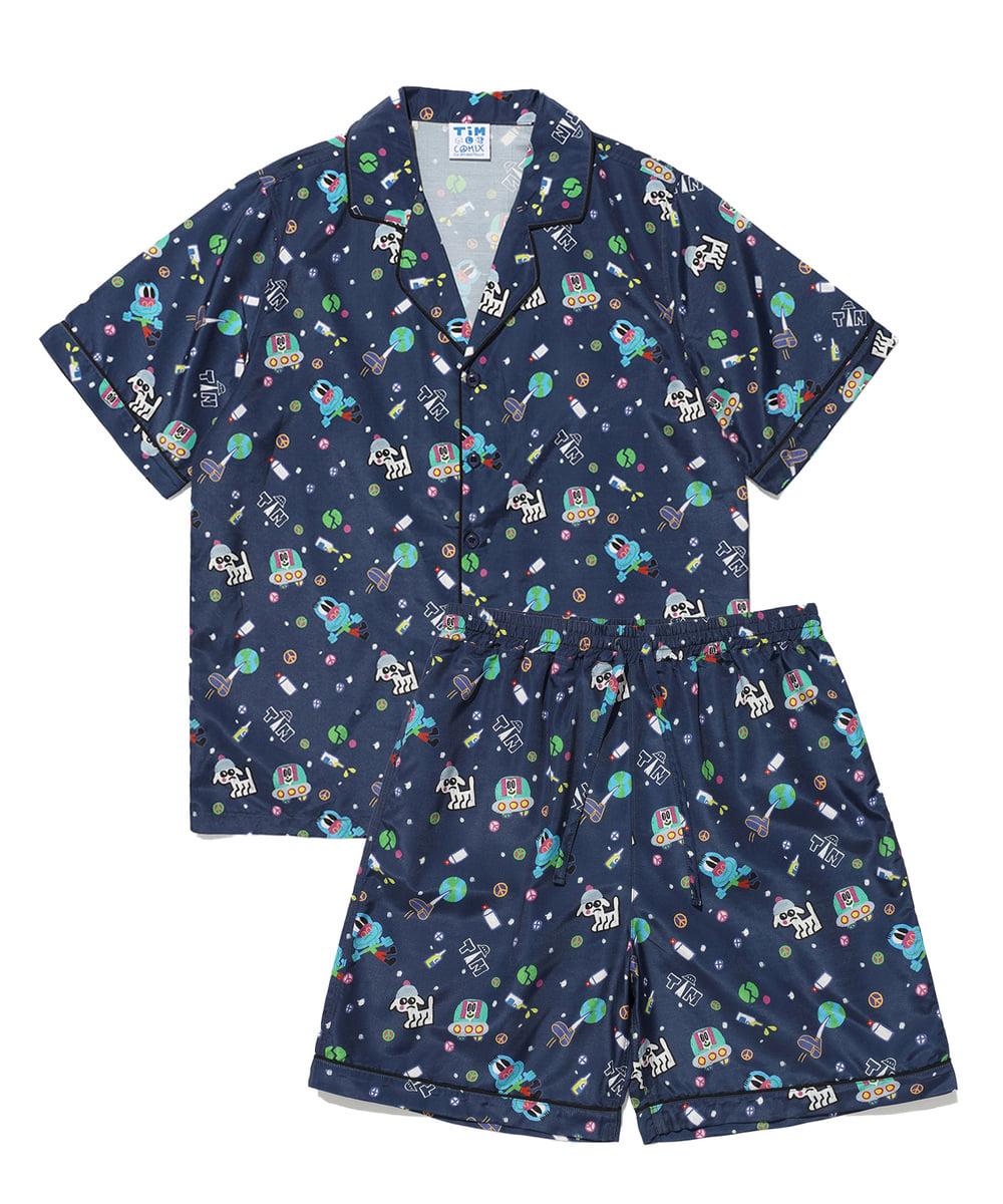 TIM DADITO IN COSMIC PAJAMAS SET UP NAVY
