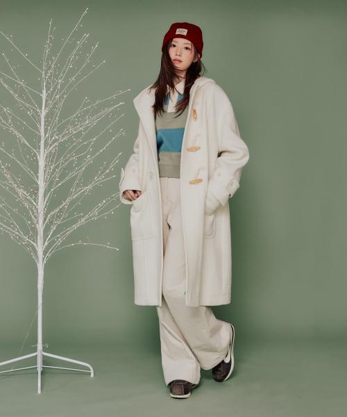 커버낫 우먼(COVERNAT WOMAN)  우먼 롱 더플 코트 아이보리 - 사이즈 & 후기 | 무신사