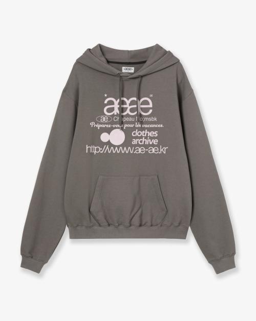 WEB LOGO LOOSED HOODIE [TAUPE]