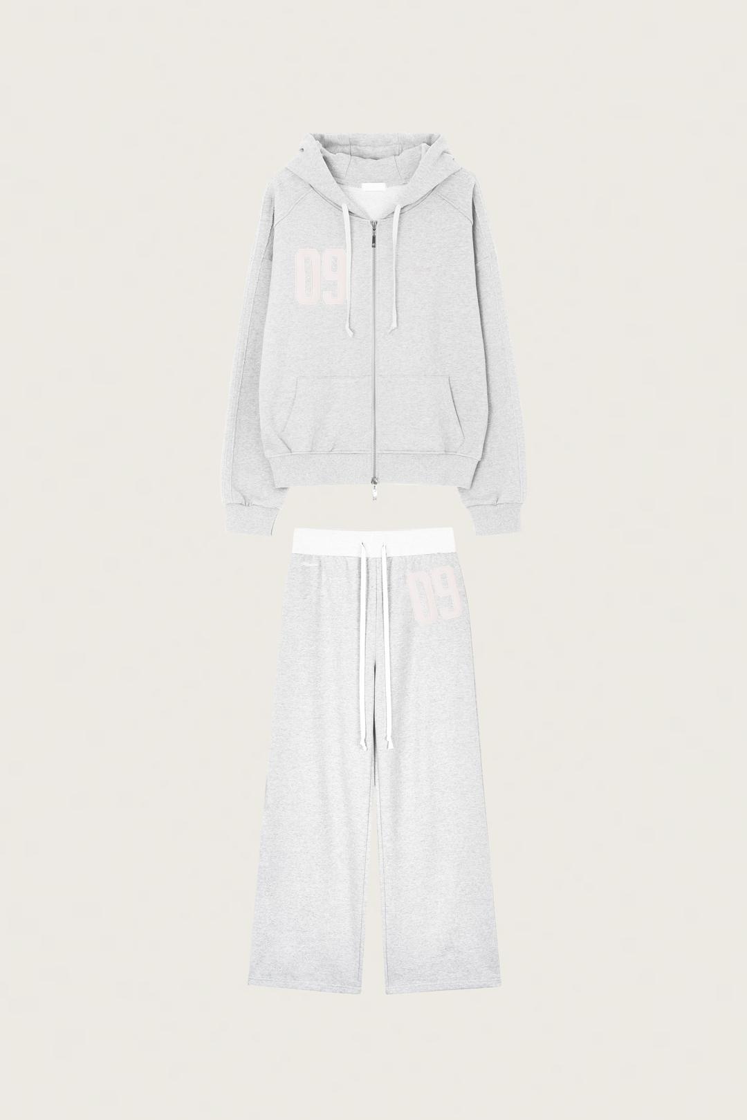 09 Numbering set-up, Light melange