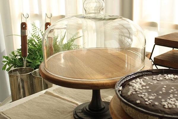 베이커리 원목케이크 유리커버 소중대