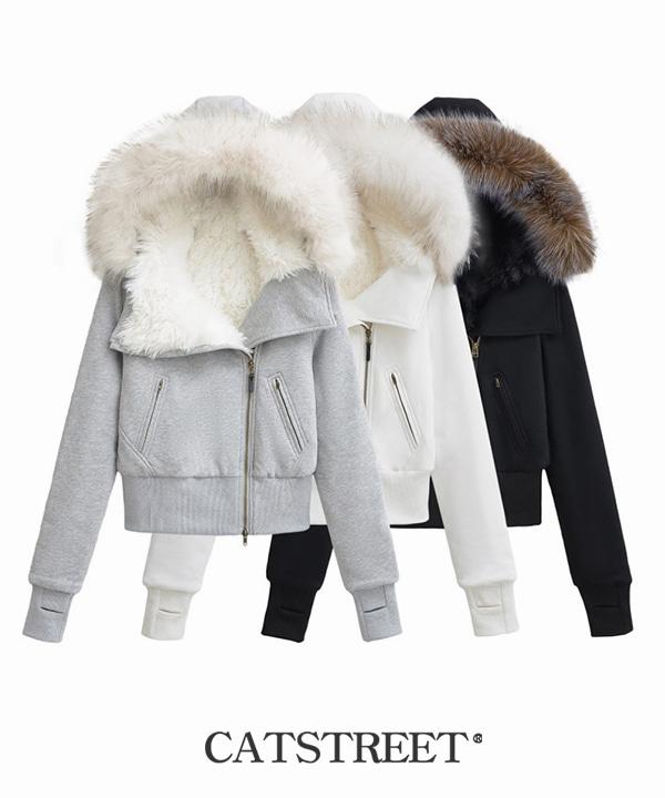 허그 퍼시어링 후드집업 자켓 (블랙,화이트,그레이)