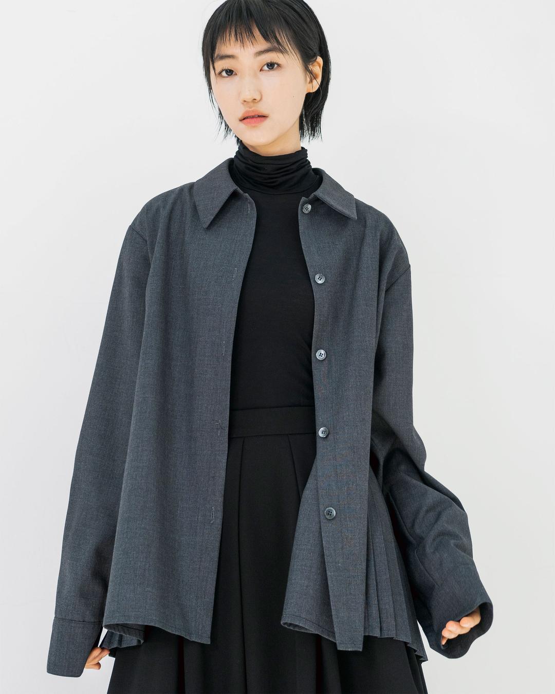 mild wool pleats shirt (open, 10/13 순차 출고 예정)