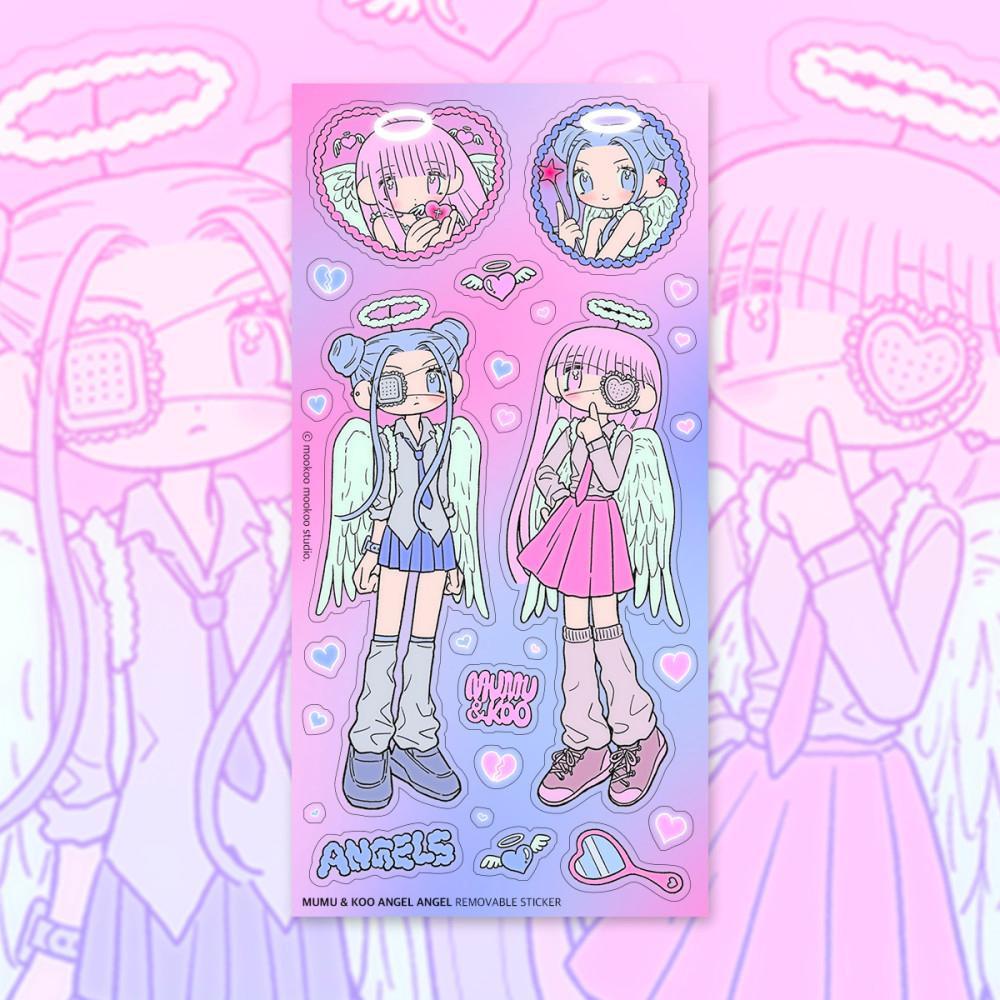 [무쿠무쿠스튜디오] 무무&쿠우 엔젤엔젤 스티커