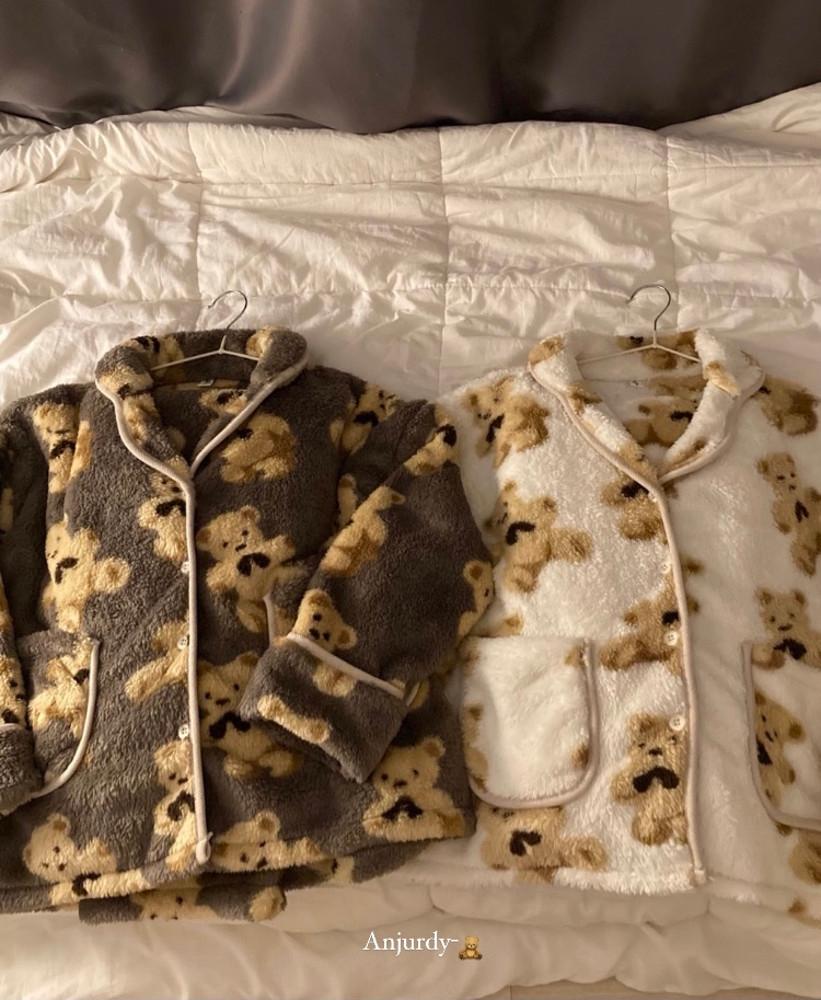 곰돌이극세사포켓 잠옷세트