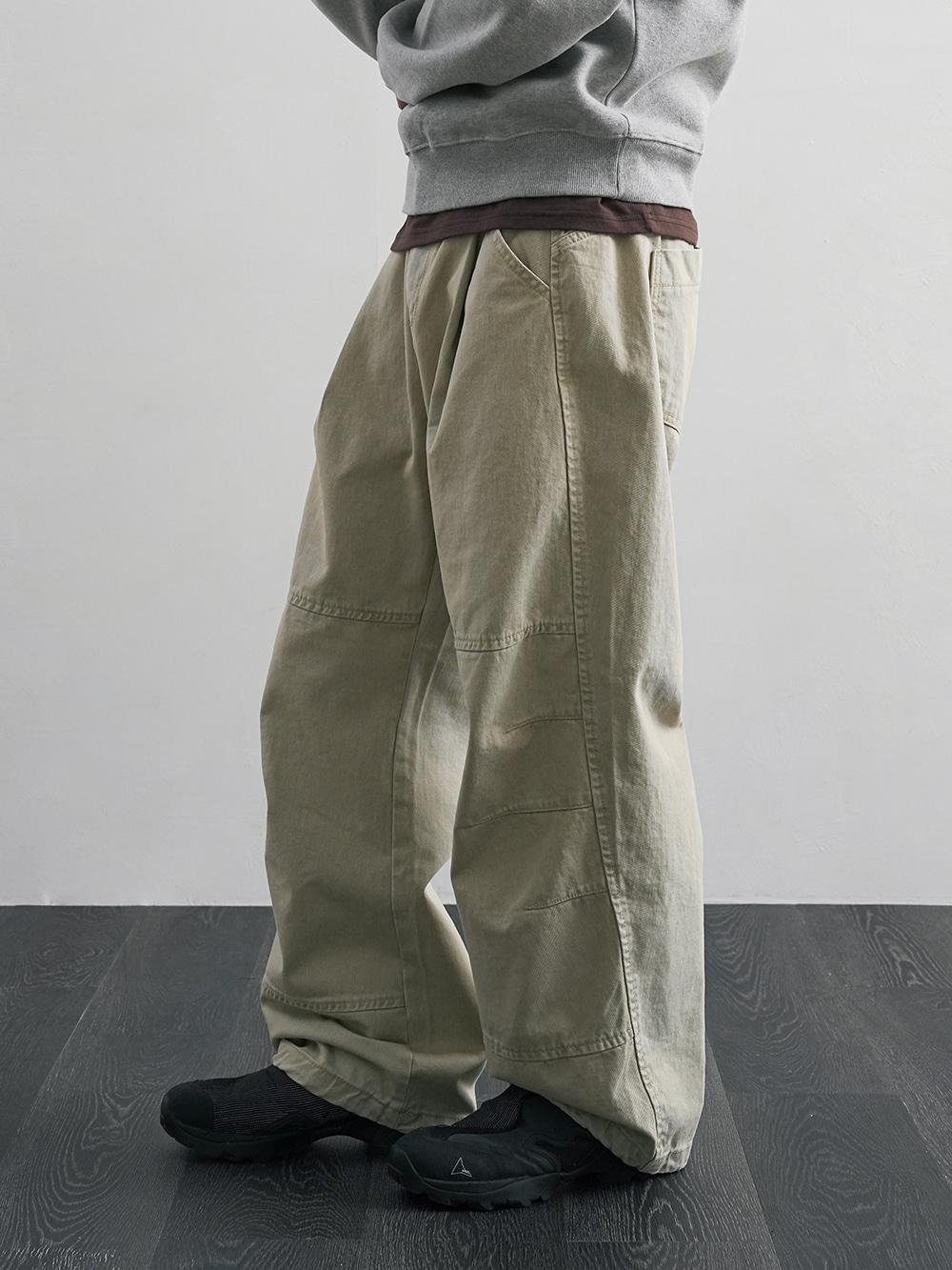 절개 커브드 반밴딩 팬츠 3color