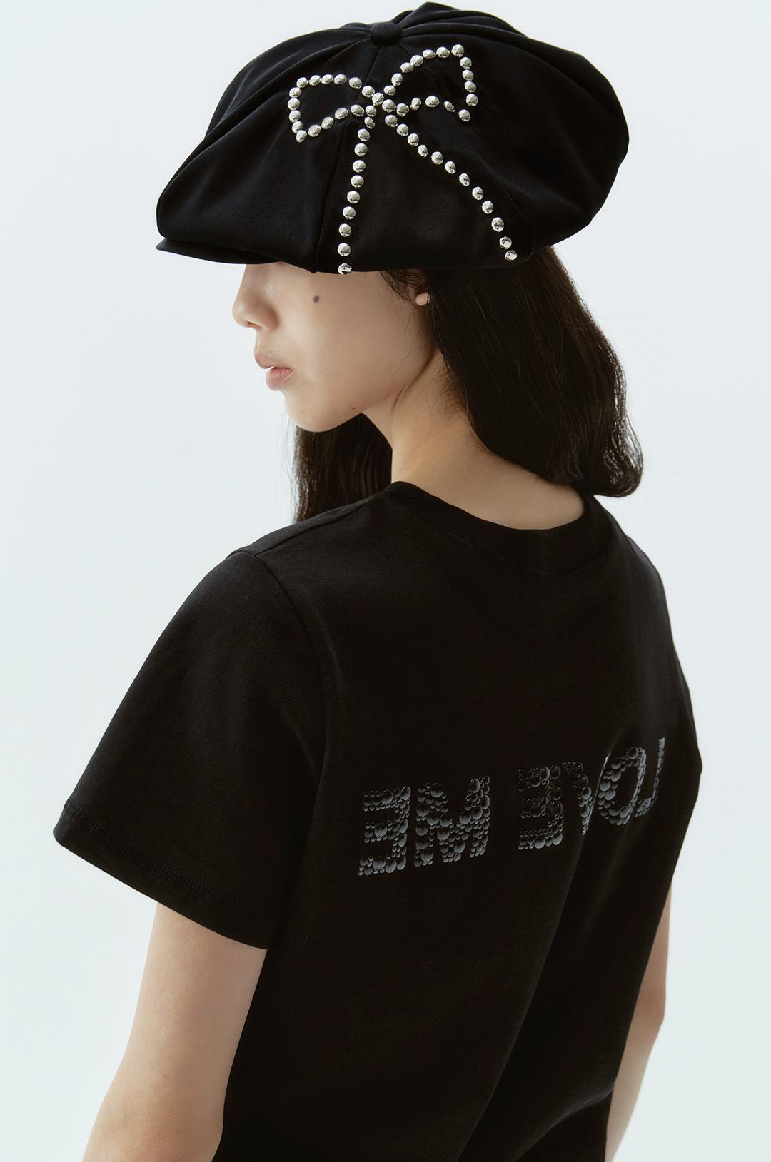 G_RIBBON OVERSIZED HUNTING CAP / BLACK