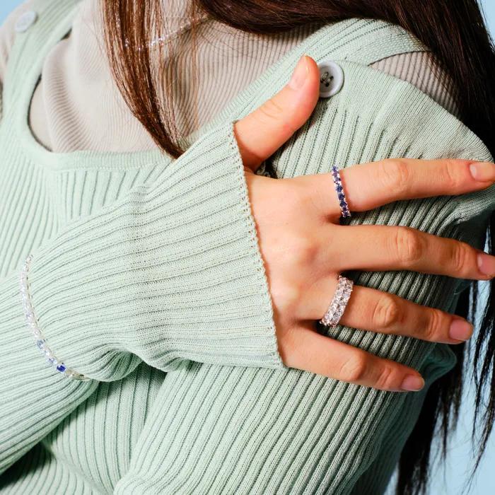 3mm 이터니티 테니스 반지 WHITE