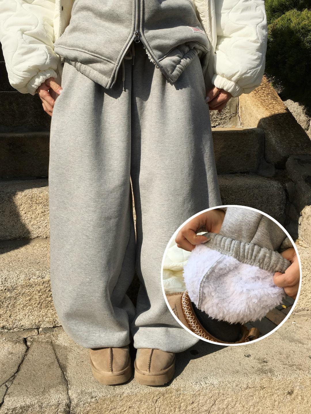 [SET] 리밋 보아 플리스 스웻 팬츠 (5c)