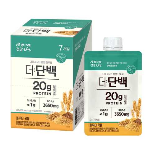 더단백 파우더 곡물 다이어트쉐이크 7p, 32g, 1개 - 쉐이크/영양/선식 | 쿠팡