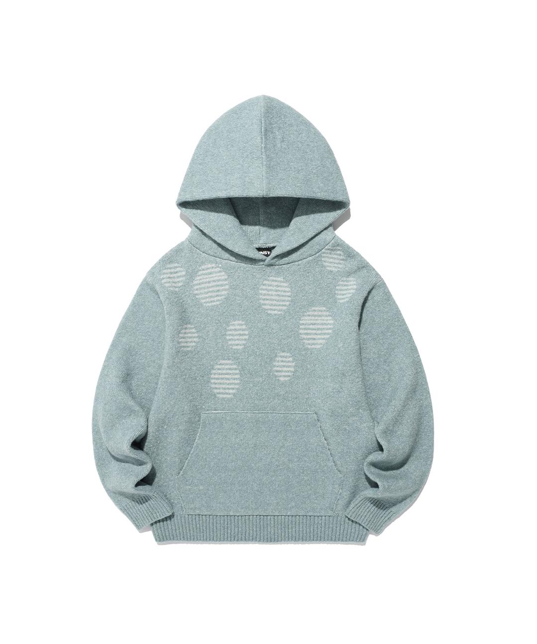 dot knit hoodie_mint