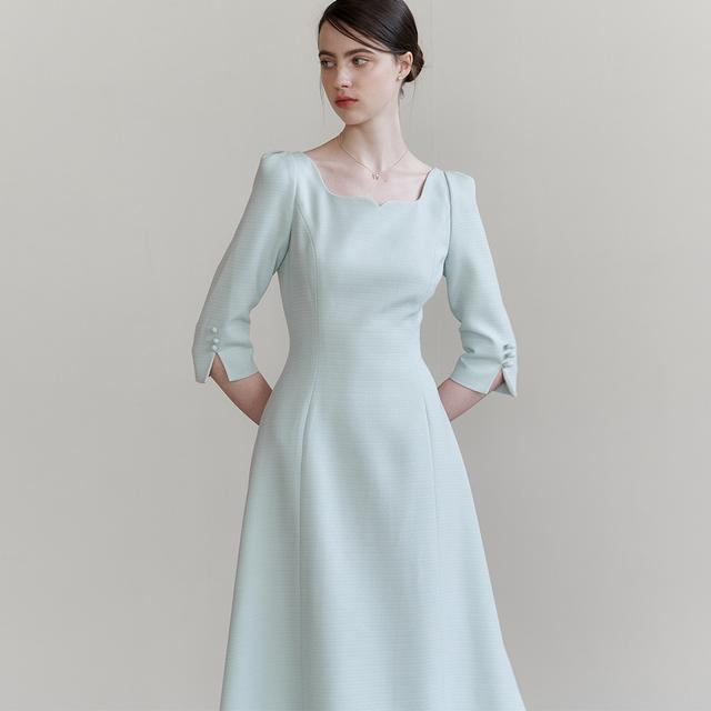 Cocktail Heart Neck Dress(3color)