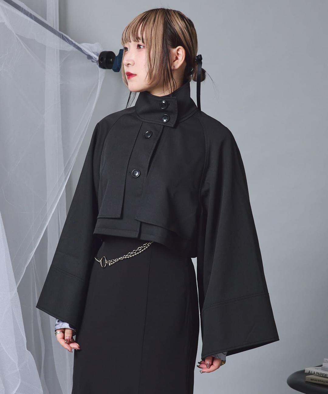 【Mavie..7】スタンドカラーショートトレンチ