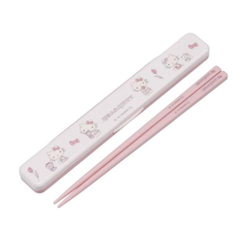 헬로키티 라인로즈 무소음젓가락세트18cm 8623