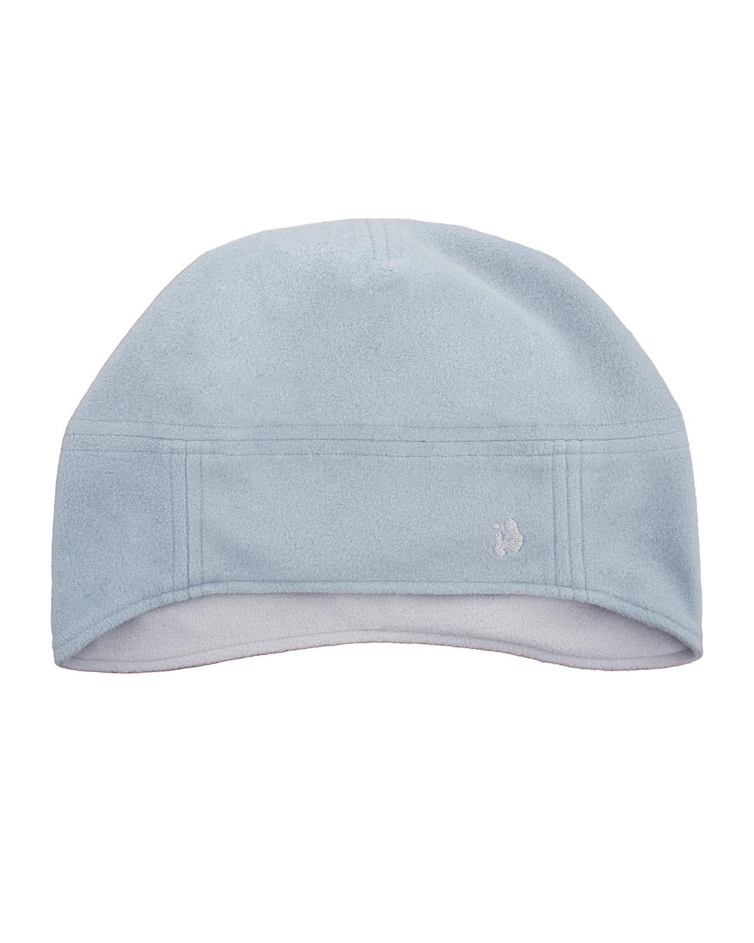 REVERSIBLE FLEECE BEANIE _ BLUE & GREY