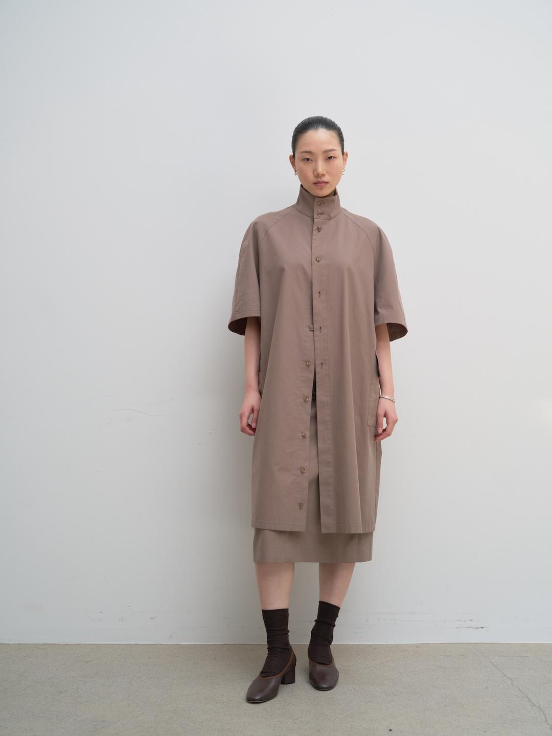 High-neck raglan dress