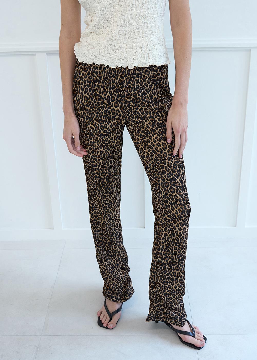 leopard banded bootcut_brown