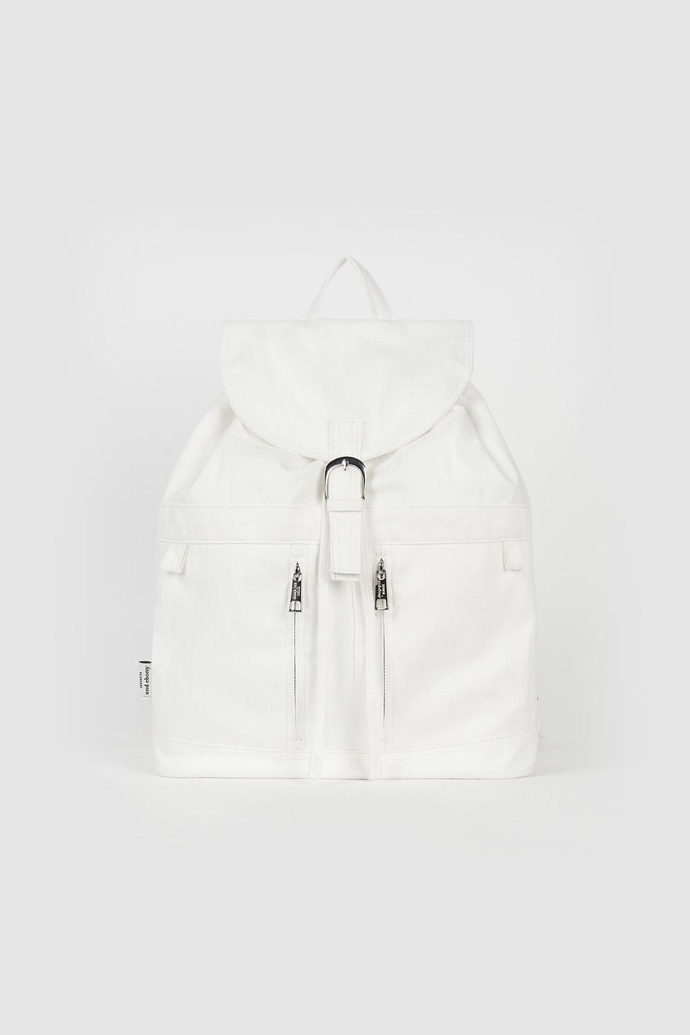 Notting Herringbone Backpack _ Ivory