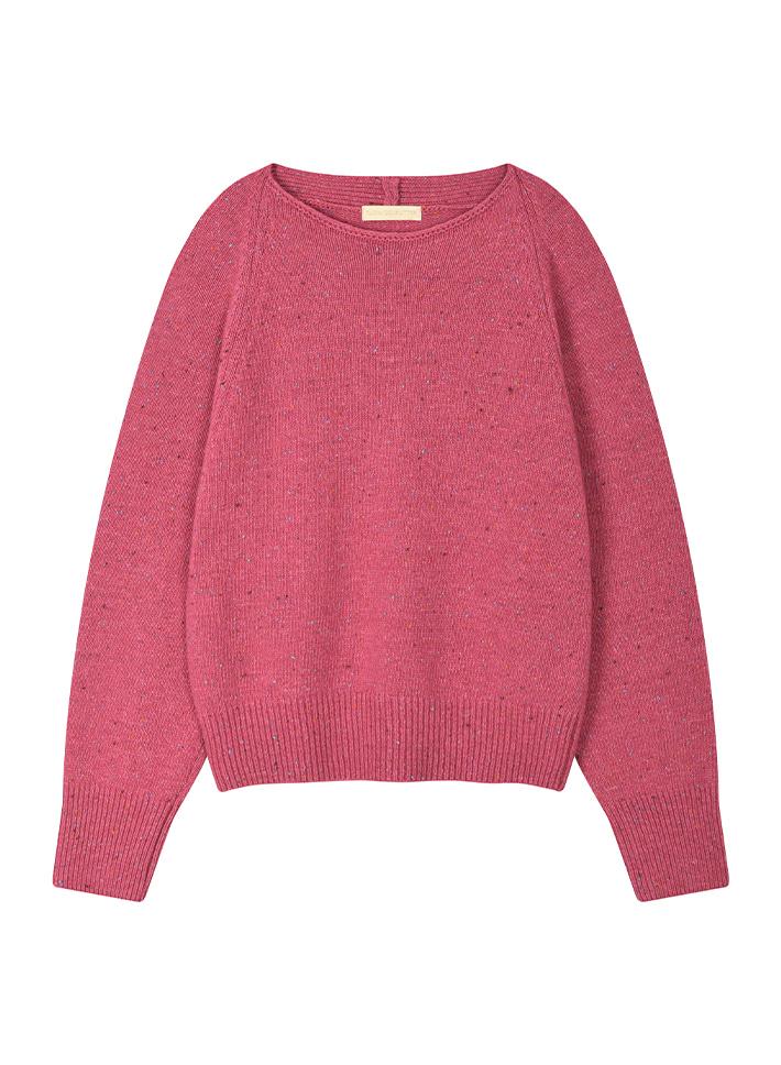 [SLOCO] Boat neck bokashi knit, cherry pink *당일발송