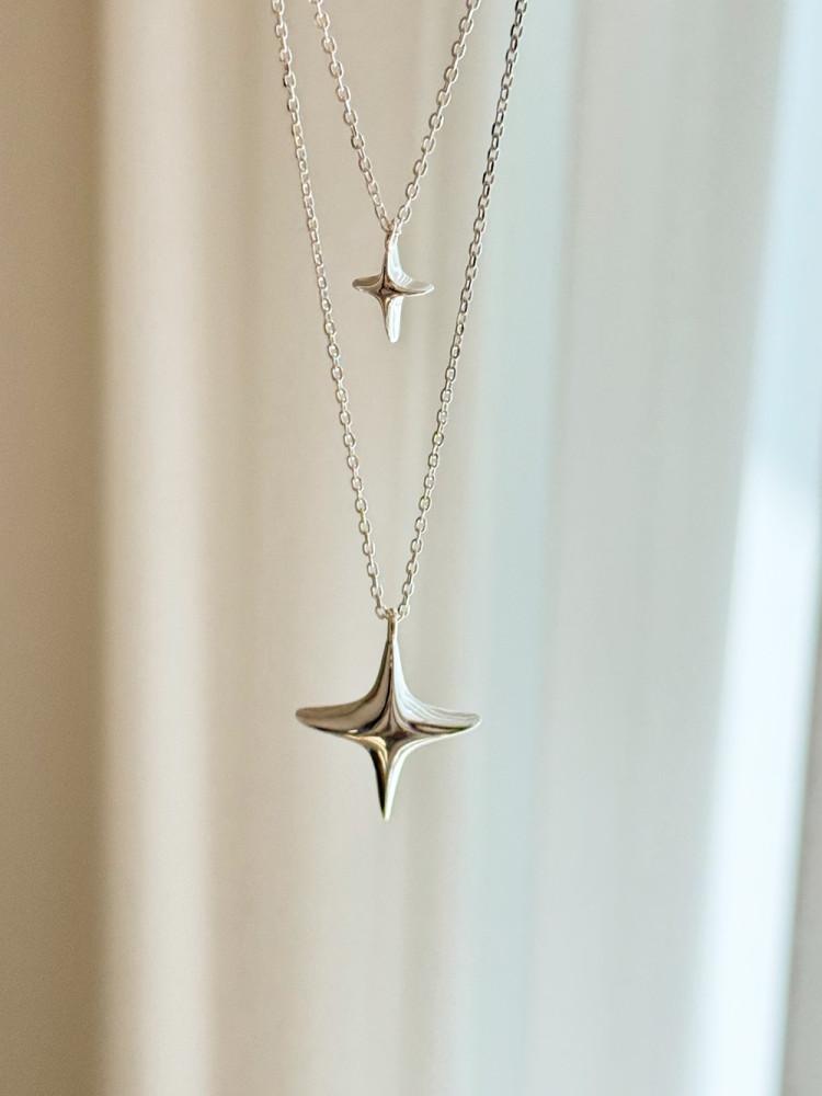 무배] 실버925 별 십자가 롱 목걸이 긴목걸이 미니