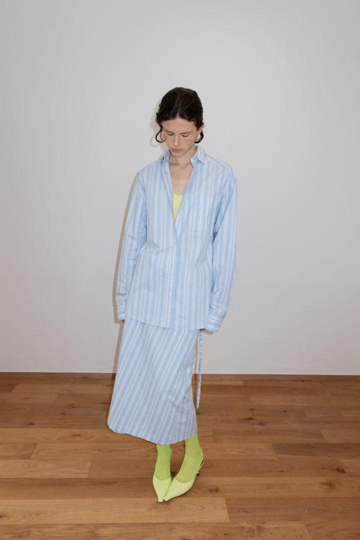 (SUSUMU) BF SHIRT | ruddy blue