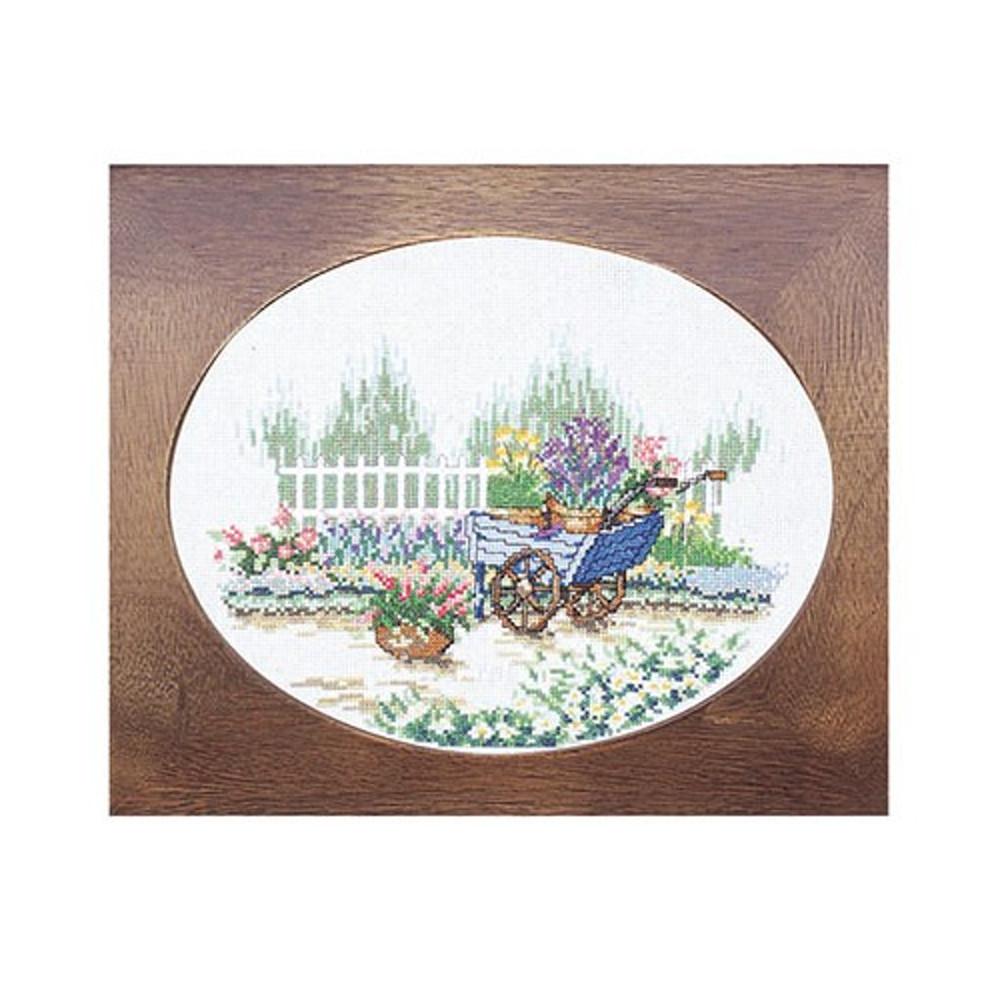 앤틱사각타원 액자 - 원목액자 프랑스자수 십자수 (황)