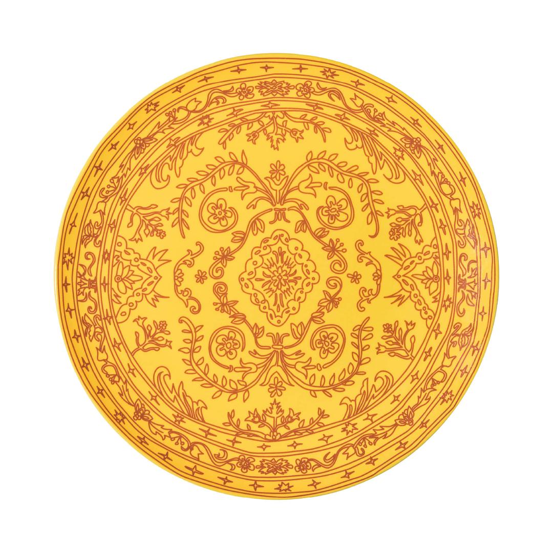 Doodle Persian Plate Yellow