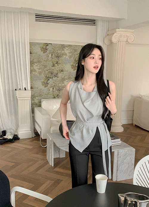[당일발송/하객룩/출근룩]  모스트 드레이프 블라우스(2colors)