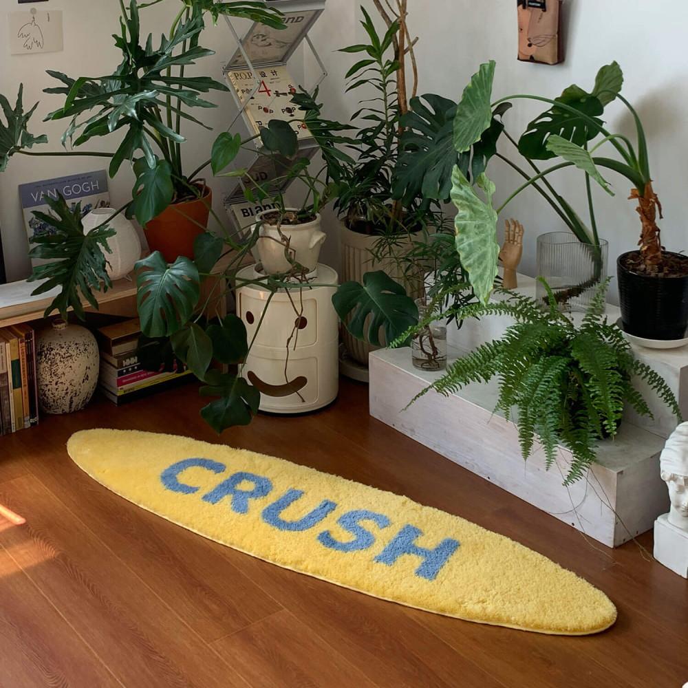 서핑보드 레터링 러그 침대밑 타원형러그 40x160 3종