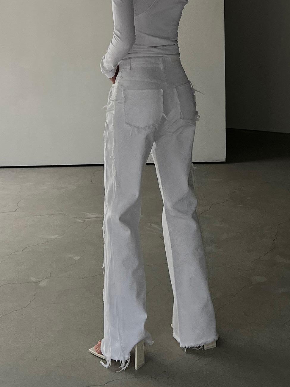 런지 커팅 면 팬츠 2color