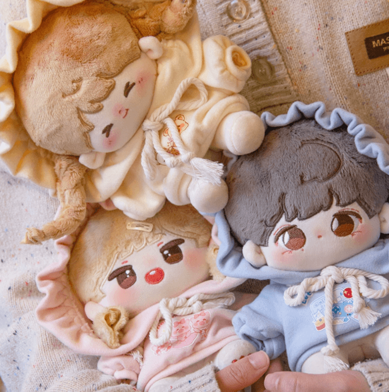 15cm 20cm 무속성 솜인형 인형옷 후드 스웨터 셔츠 아이돌 인형