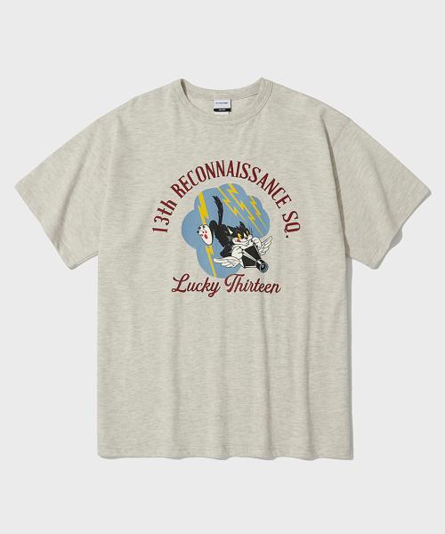 MIL SERIES TEE(LUCKY THIRTEEN)_1%OATMEAL