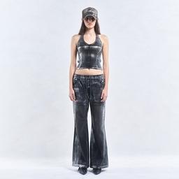 DENIM METALLIC SWEATPANTS (GREY)