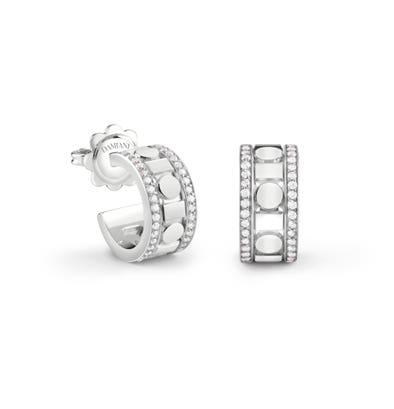 화이트 골드 앤 다이아몬드 이어링 (5.7 mm.)